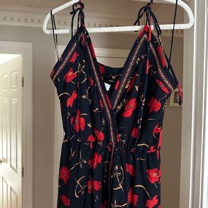 Aqua - Navy Floral Dress